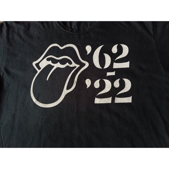 The Rolling Stones Sixty Outline 1962 to 2022 T-Shirt Men's XL Black - Picture 2 of 5